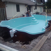 pool under construction